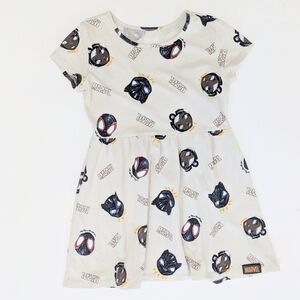 Girls' Marvel x Nikkolas Smith Trio Print Dress Beige Character